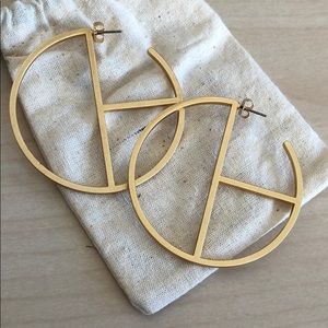 Vintage gold hoop earrings